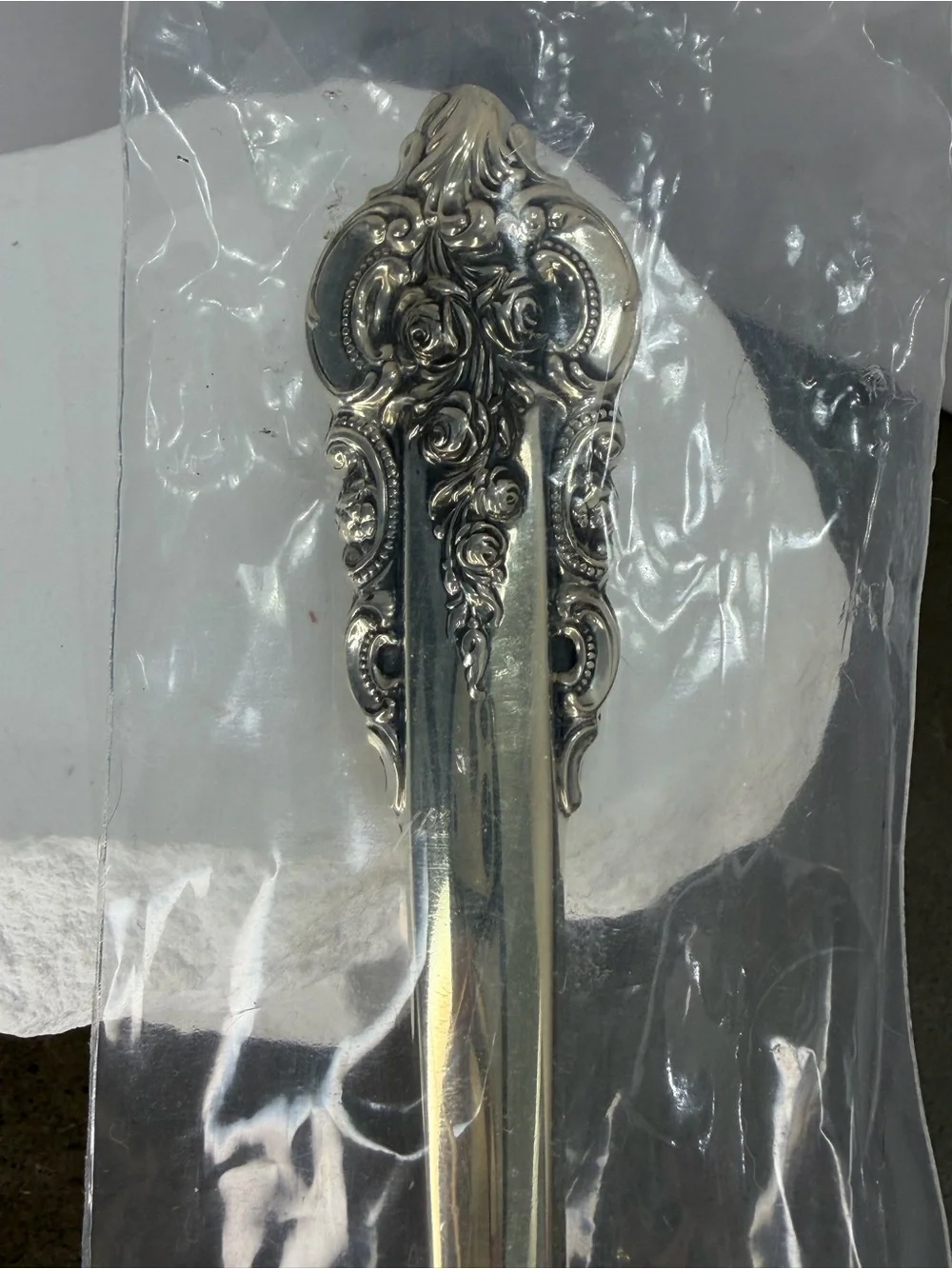 NEW Wallace Grande Baroque Sterling Silver Handle Pie Cake Server 11”
